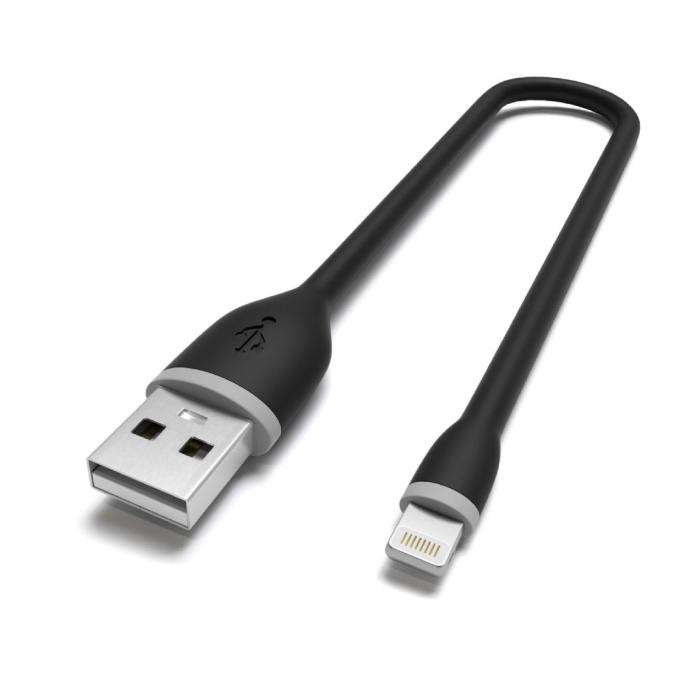 UTGATT4 - Satechi Flexibel Lightning-kabel 15 cm - Svart
