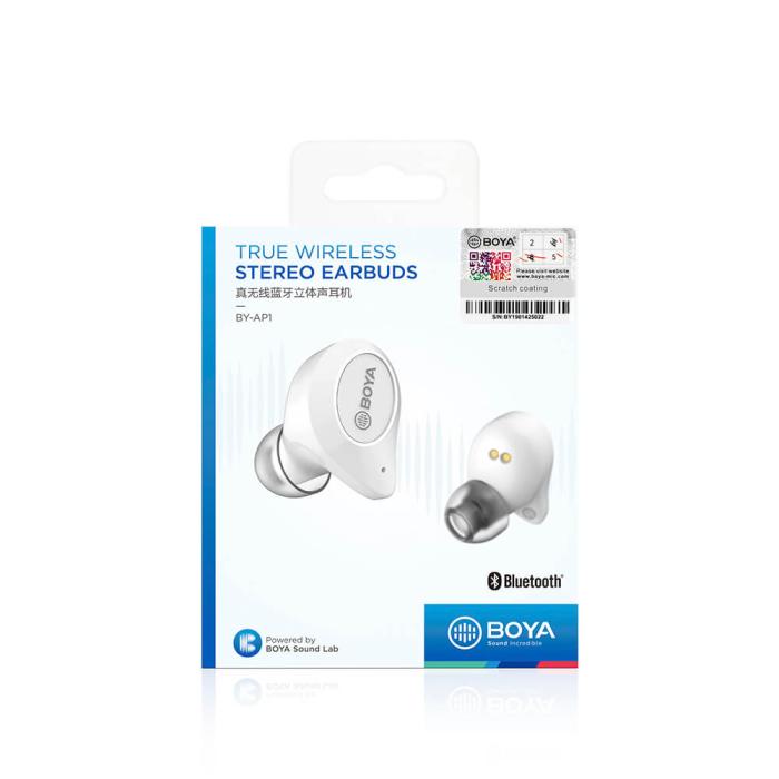 UTGATT5 - BOYA Hörlur Earbuds BY-AP1-B True Wireless In-Ear Vit