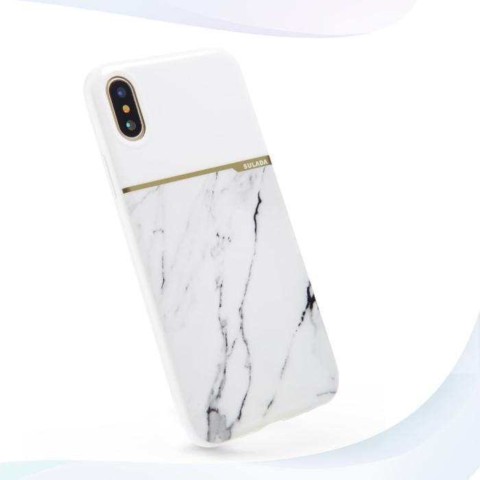 SULADA - Sulada Marble Series Skal till iPhone XS / X - Vit