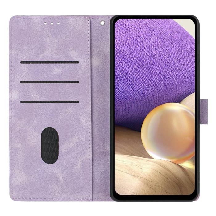 OEM - Samsung Galaxy S26 Ultra Plånboksfodral Ställ Impräntad Konstläder - Lila