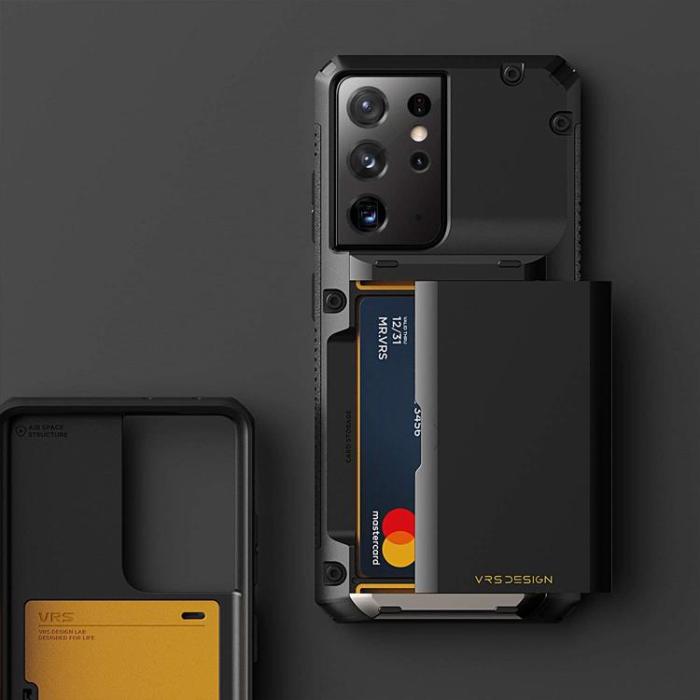 UTGATT4 - VRS DESIGN - Damda Glide Pro Skal Samsung Galaxy S21 Ultra - Svart