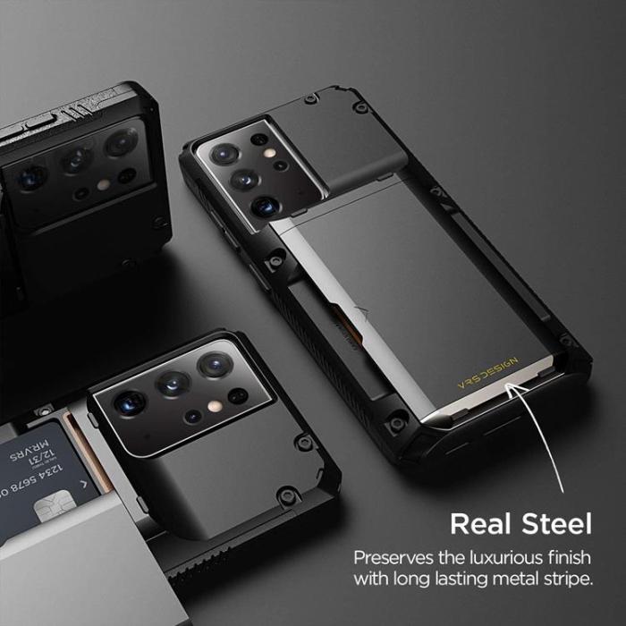 UTGATT4 - VRS DESIGN - Damda Glide Pro Skal Samsung Galaxy S21 Ultra - Svart