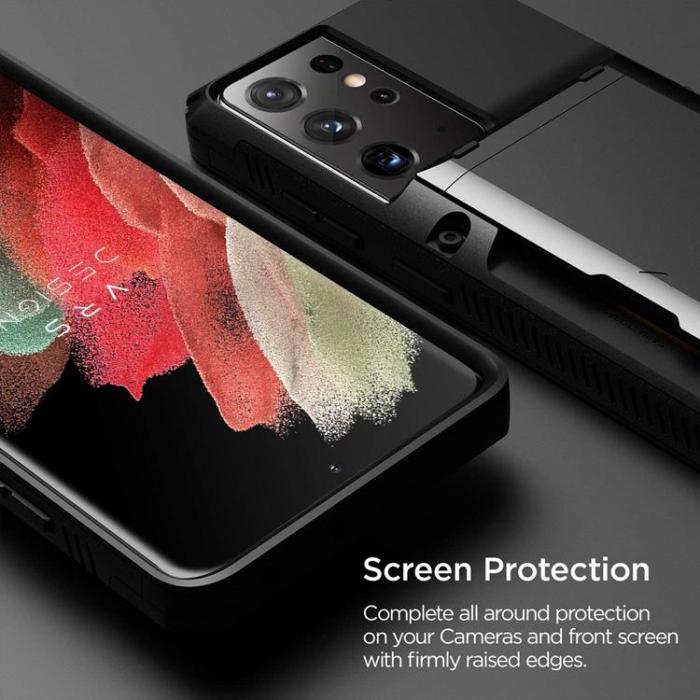 UTGATT4 - VRS DESIGN - Damda Glide Pro Skal Samsung Galaxy S21 Ultra - Svart