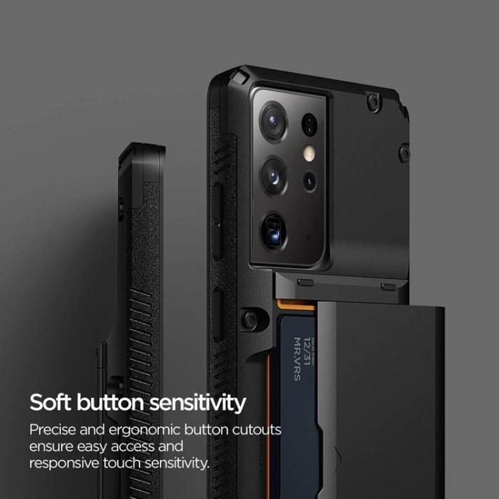 UTGATT4 - VRS DESIGN - Damda Glide Pro Skal Samsung Galaxy S21 Ultra - Svart