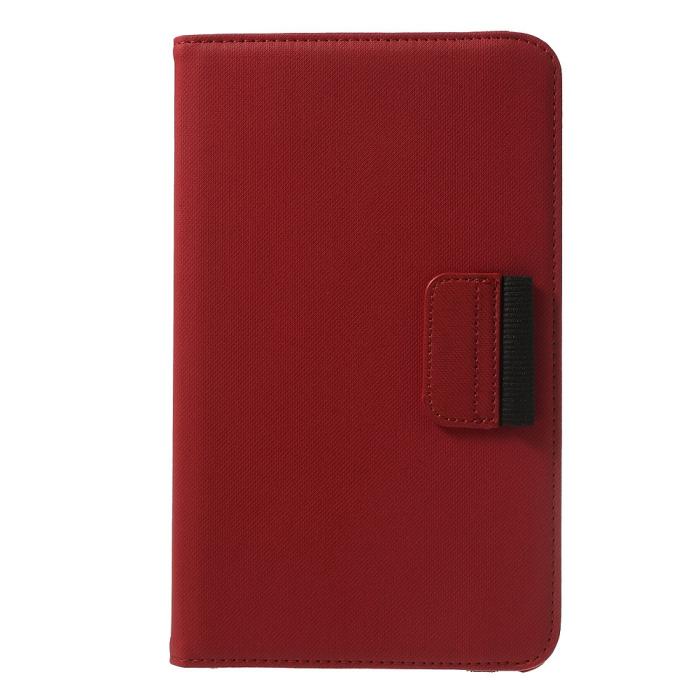 OEM - Denim Rotating Plånboksfodral till Samsung Galaxy Tab 4 8.0 (Röd)