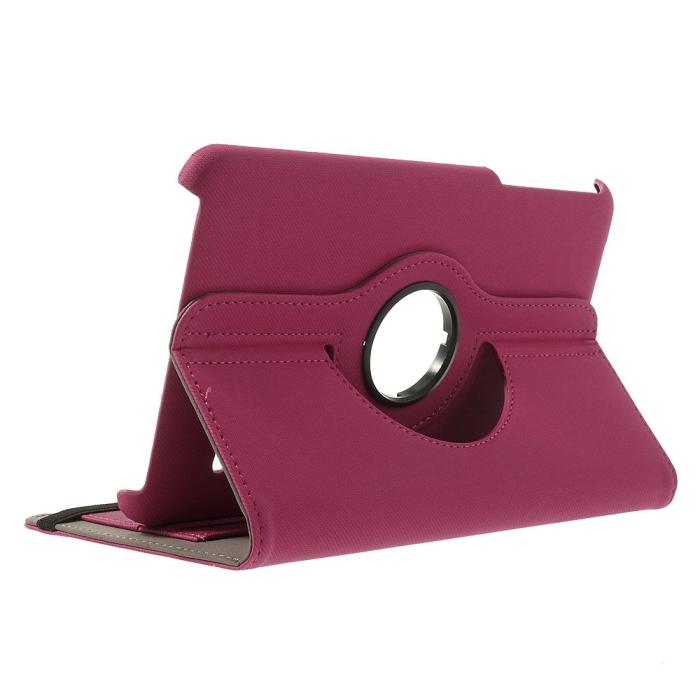 OEM - Denim Rotating Plånboksfodral till Samsung Galaxy Tab 4 8.0 (Magenta)