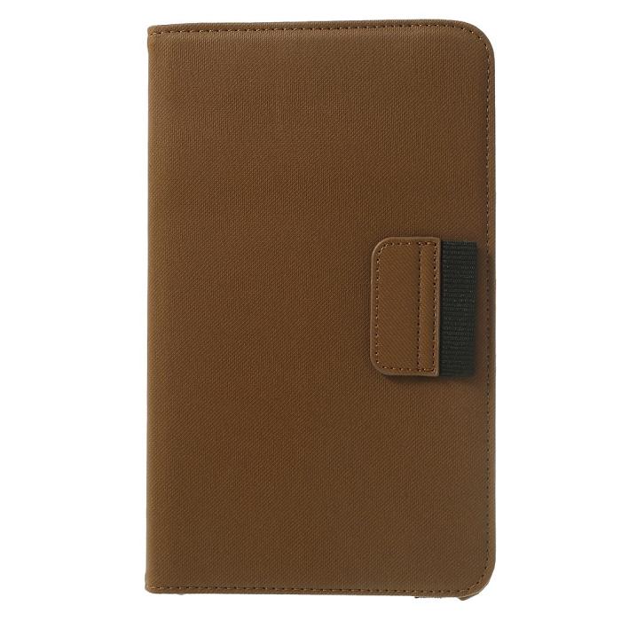 A-One Brand - Denim Rotating Plånboksfodral till Samsung Galaxy Tab 4 8.0 (Brun)