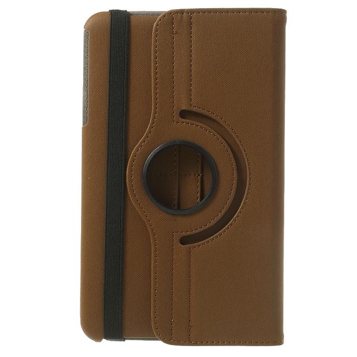 A-One Brand - Denim Rotating Plånboksfodral till Samsung Galaxy Tab 4 8.0 (Brun)
