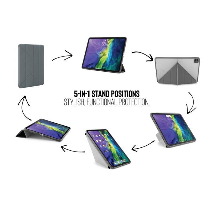 Pipetto - Pipetto iPad Pro 2020 11-tums TPU Origami fodra - Mörkgrå