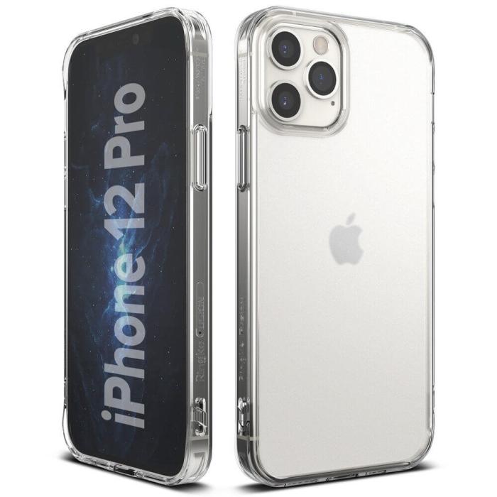 UTGATT4 - Ringke Fusion Matte PC skal Bumper iPhone 12 & 12 Pro transparent