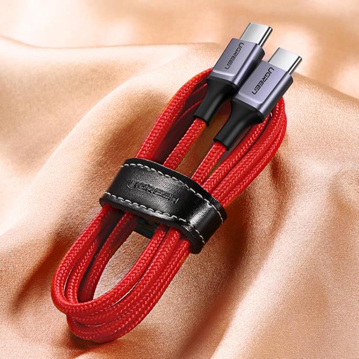 Ugreen - Ugreen USB-C till USB-C kabel 2.0 US294 3A 1m - Röd