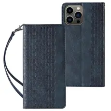OEM - Galaxy S23 Ultra Plånboksfodral Magnet Strap - Blå