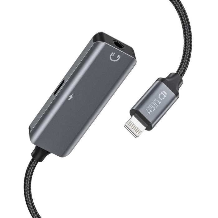 Tech-Protect - Tech-Protect Adaptrar Ultraboost Lightning Till Mini Jack/Lightning