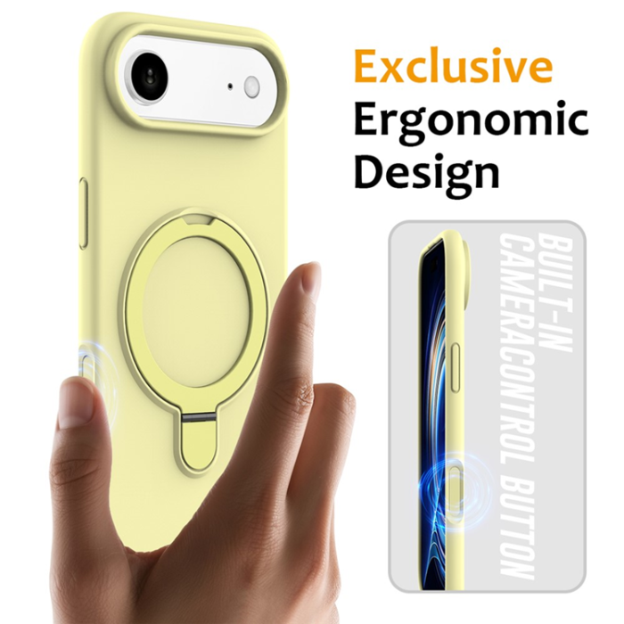 A-One Brand - iPhone Air Mobiskal MagSafe Kickstand PC + Silikon - Gul