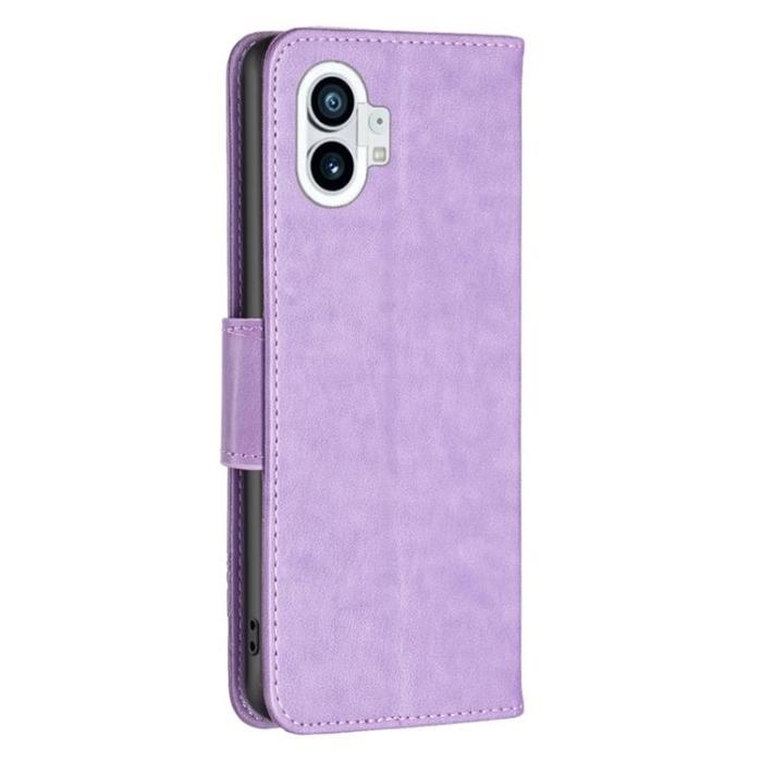 A-One Brand - Nothing Phone 1 Plånboksfodral Butterfly Imprinted - Lila