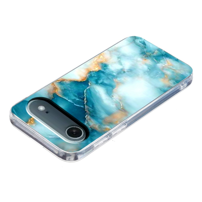 A-One Brand - iPhone Air Mobilskal Marble Pattern Printing Soft - Blå