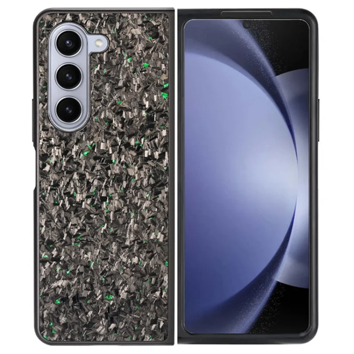 A-One Brand - Galaxy Z Fold 5 5G Mobilskal Aramid Fiber Forged Texture - Grön