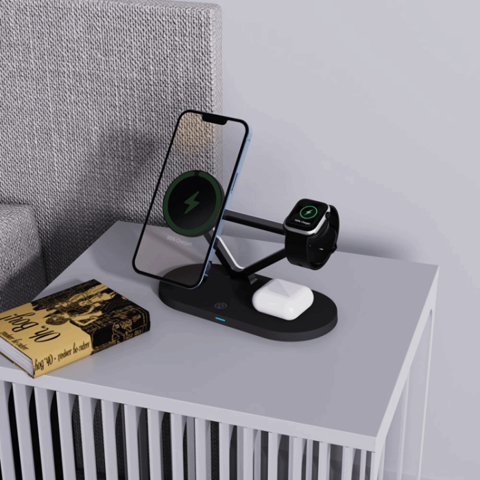 Tech-Protect - Tech-Protect 3-in-1 Trådlös Laddare iPhone, Apple Watch, AirPods -