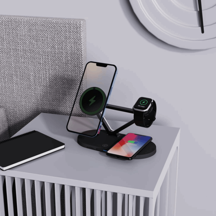 Tech-Protect - Tech-Protect 3-in-1 Trådlös Laddare iPhone, Apple Watch, AirPods -