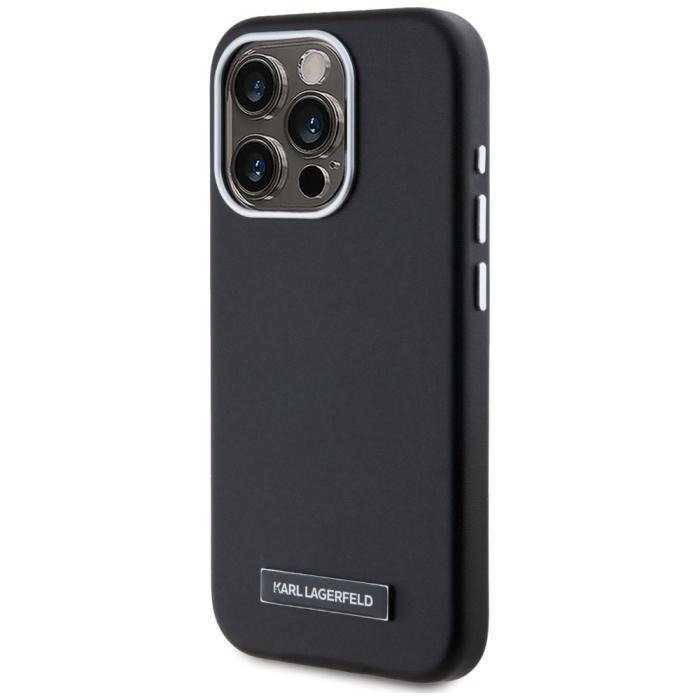 KARL LAGERFELD - Karl Lagerfeld Mobilskal till iPhone 15 Pro Max MagSafe MagSafe Metal Plate