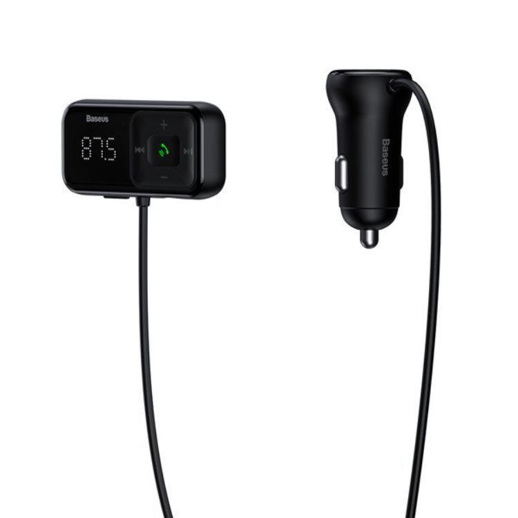Baseus Billaddare Med FM-Sändare Trådlös Bluetooth - Svart | 505295 | AlltMobil