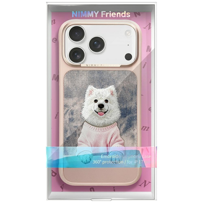 NIMMY - Nimmy Mobilskal För iPhone 17 Pro MagSafe Gentle Pets Series Dog - Rosa