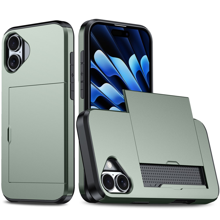 iPhone 17 Mobilskal korthållare - Armégrön | 2353 | AlltMobil