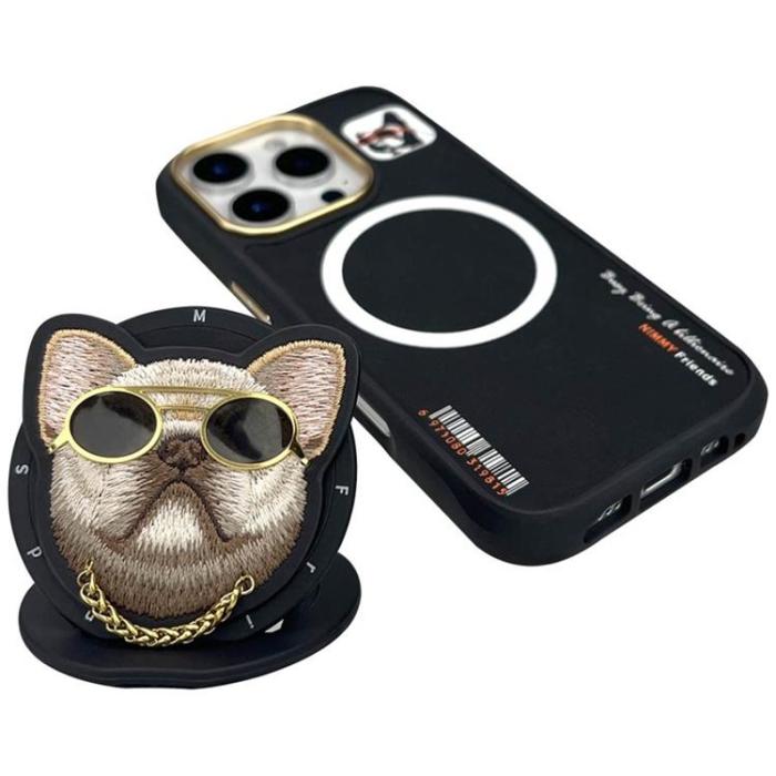 NIMMY - Nimmy iPhone 16 Pro Mobilskal MagSafe Glasses Cool Dog - Svart