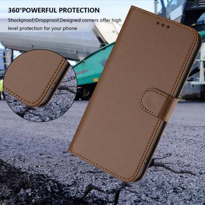 OEM - Samsung Galaxy A37 Plånboksfodral Konstläder Ställfunktion - Brun