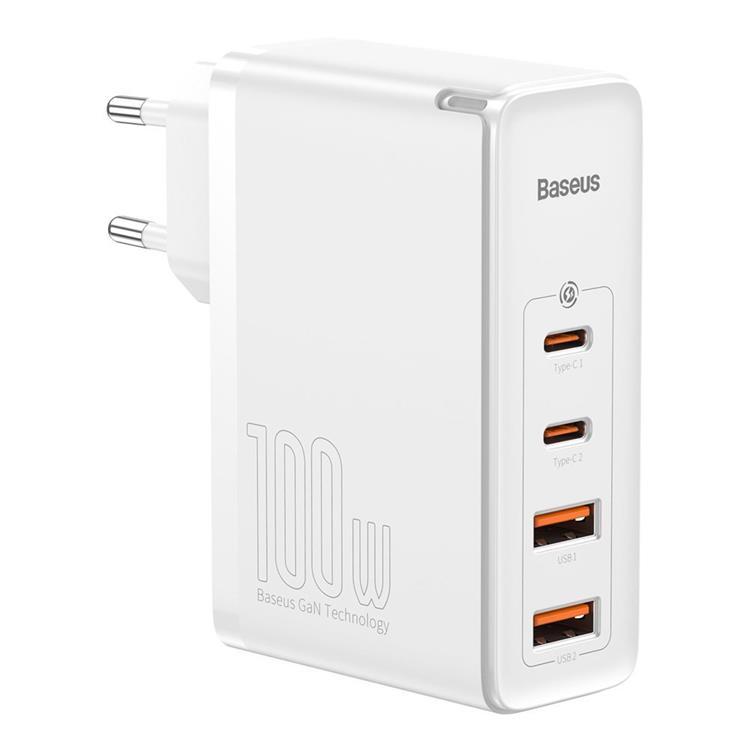 Baseus GaN2 Pro Fast Väggladdare USB Type-C 100W - Vit | 505295 | AlltMobil