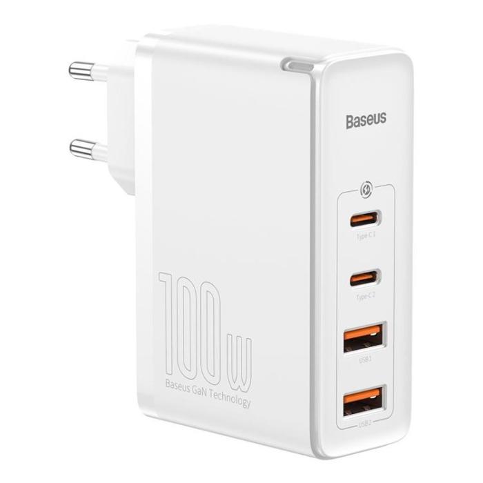 BASEUS - Baseus GaN2 Pro Fast Väggladdare USB Type-C 100W - Vit