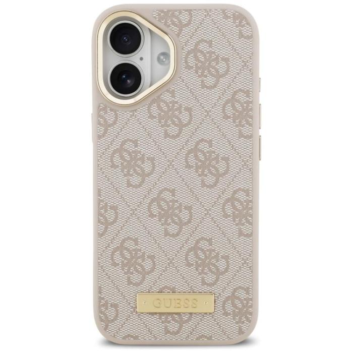 Guess - Guess iPhone 17 Mobilskal 4G Logo Plate - Rosa