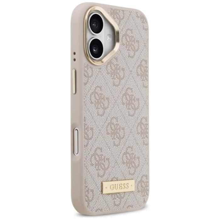 Guess - Guess iPhone 17 Mobilskal 4G Logo Plate - Rosa