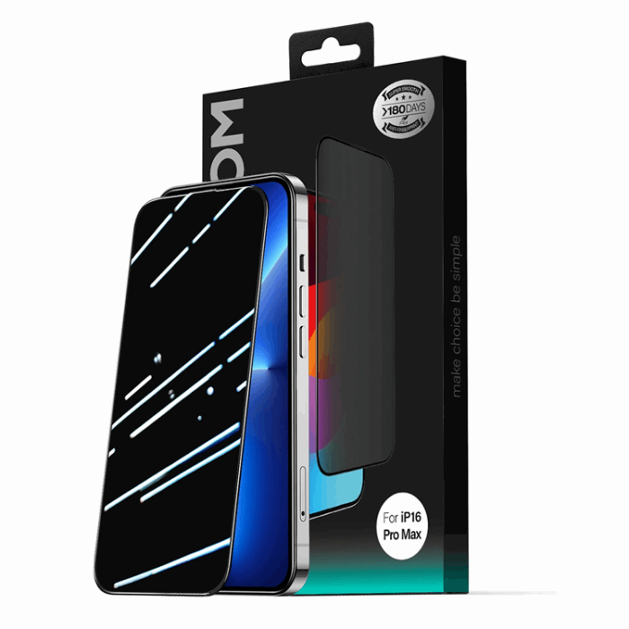 Joyroom - Joyroom iPhone 16 Pro Max Härdat Glas Skärmskydd 2.5D Privacy