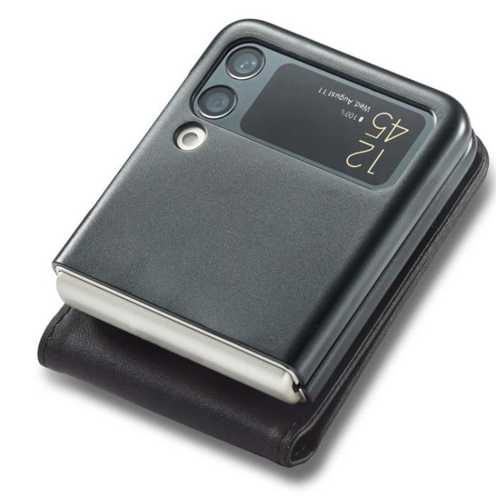 LC.imeeke - LC.IMEEKE Galaxy Z Flip 4 Plånboksfodral PU-Läder - Svart