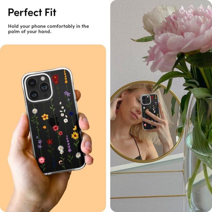 UTGATT - Spigen iPhone 15 Pro Mobilskal Magsafe Cyrill - Flower Garden