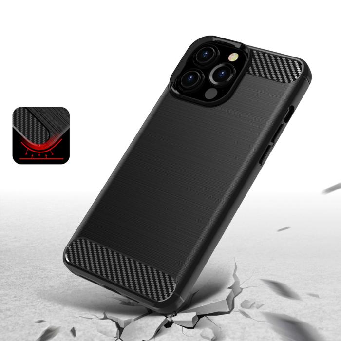 Nillkin - Nillkin Synthetic Fiber Carbon Skal iPhone 13 Pro Max - Svart