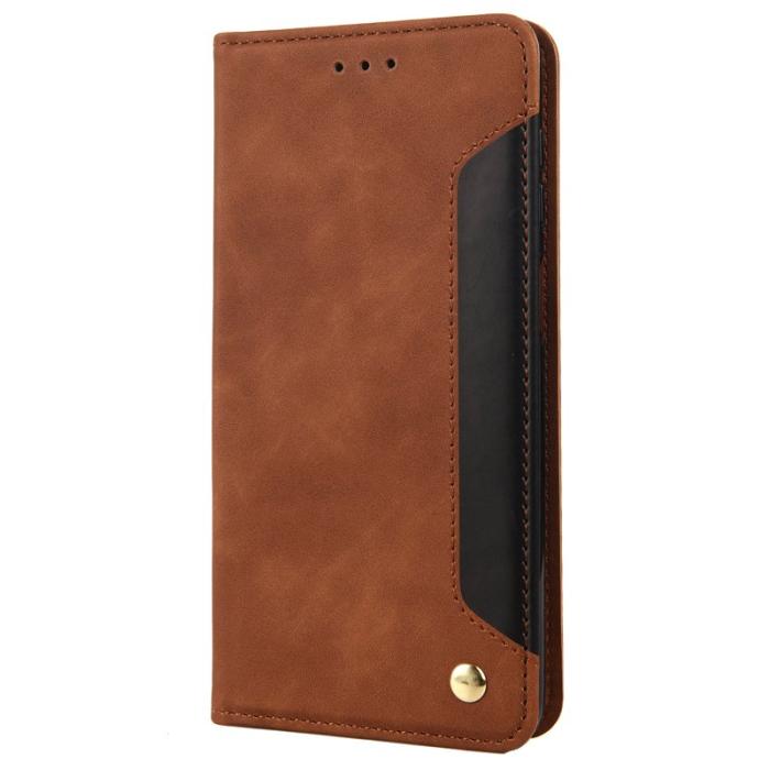 OEM - ABEEL Samsung Galaxy A55 5G Plånboksfodral Konstläder Stötskydd - Brun