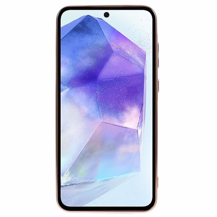 OEM - Mobilskal till Samsung Galaxy A55 5G TPU Electroplating - Vit