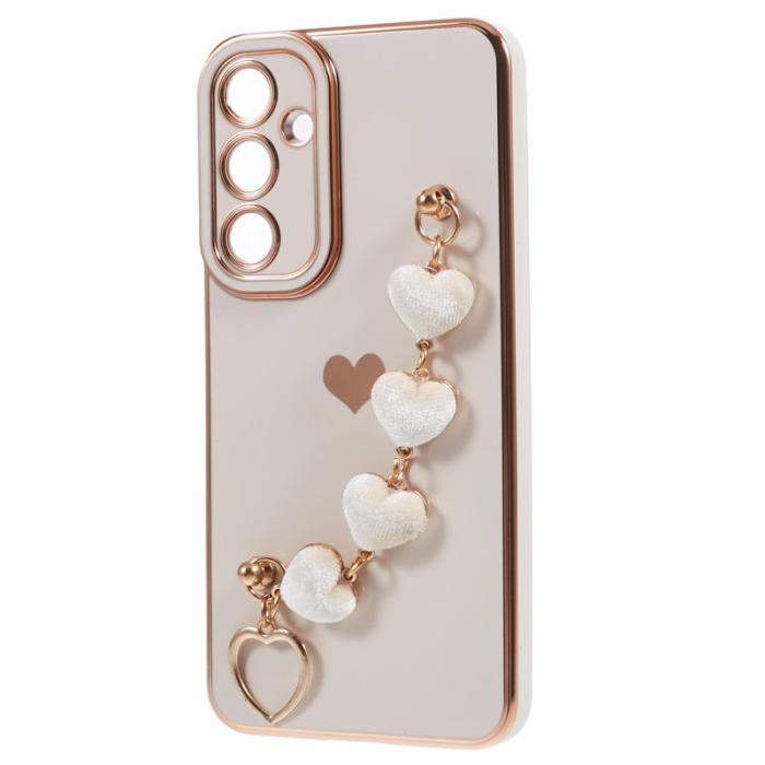 OEM - Mobilskal till Samsung Galaxy A55 5G TPU Electroplating - Vit