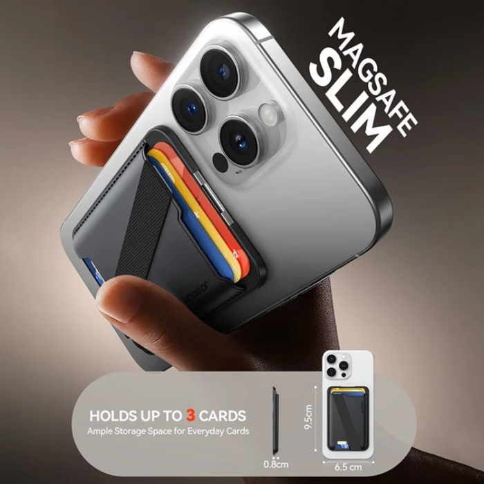 Joyroom - Joyroom Magsafe Korthållare JR-ZS432 Kickstand med handrem - Svart