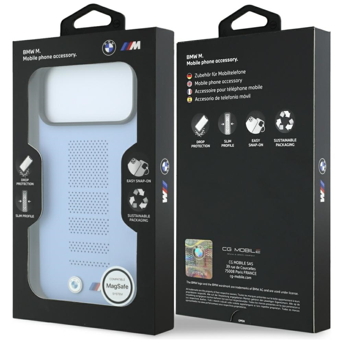 BMW - BMW Mobilskal För iPhone 18 Pro Max/17 Pro Max Magsafe M Blue Perfo - Blå