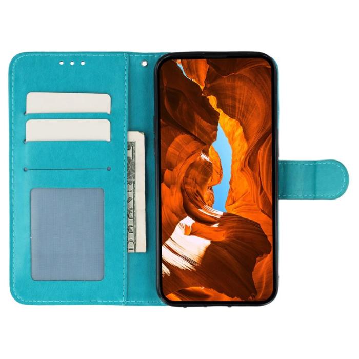 OEM - Samsung Galaxy S26 Plus Plånboksfodral Konstläder Flip med Rem - Blå