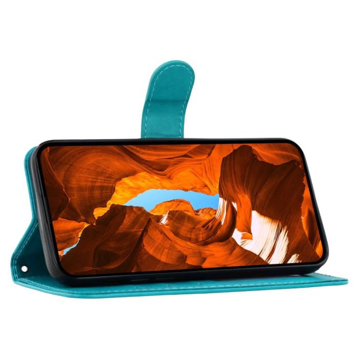 OEM - Samsung Galaxy S26 Plus Plånboksfodral Konstläder Flip med Rem - Blå