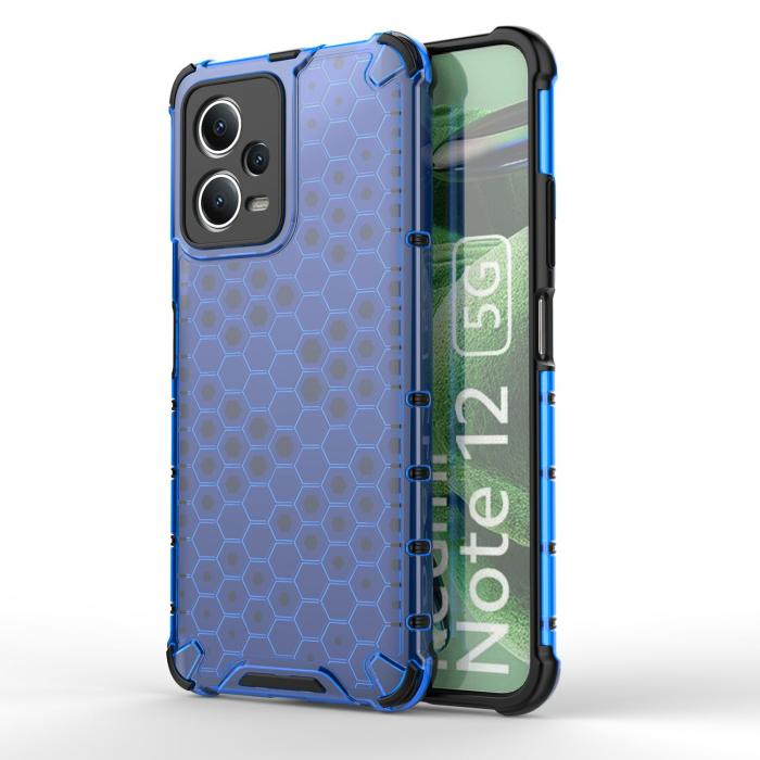 OEM - Redmi Note 12/Poco X5 5g Mobilskal Honeycomb - Blå