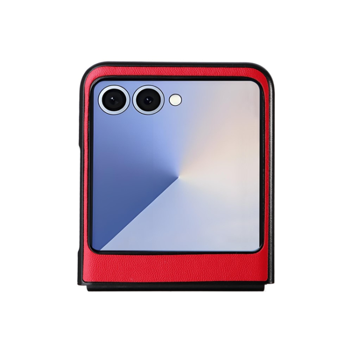 A-One Brand - Galaxy Z Flip 7 Mobilskal PU Läder Protective - Röd