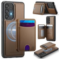 OEM - JEEHOOD Samsung Galaxy A33 5G Mobilskal KonstL&auml;der - Brun