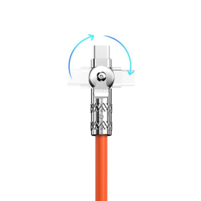 Dudao - Dudao Kabel USB-A Till Lightning (1m) Angled - Orange