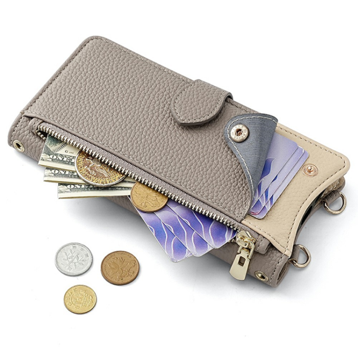 A-One Brand - OnePlus 15 5G Plånboksfodral Irregular Tail Style Läder - Grå