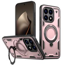 N/A - Mobilskal till Xiaomi 15T Milit&auml;rskydd Plast Kickstand - Ros&eacute;guld